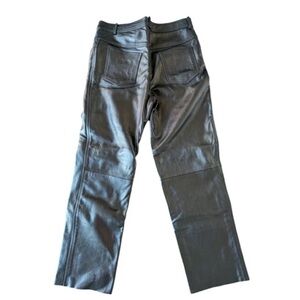 Xelement Black Leather Motorcycle Riding Pants